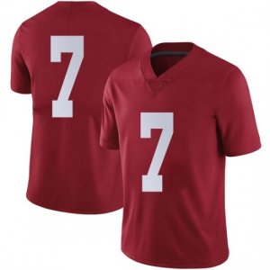 NCAA Men's Alabama Crimson Tide #7 Braxton Barker Stitched College Nike Authentic No Name Crimson Football Jersey BT17M56QY